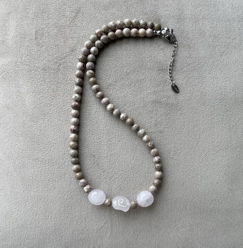 Cowry shell fossil beads - shell,