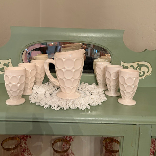 Vtg jeannette shell pink milk - ,